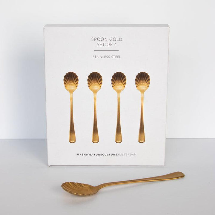 Urban Nature Culture | Lepel goud set van 4 in cadeauverpakking