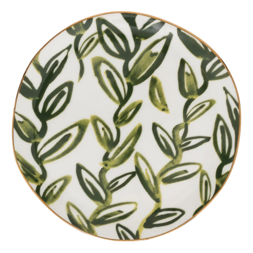 Urban Nature Culture | Good Morning bord Leaves Evergreen Sprig, Ø17 cm