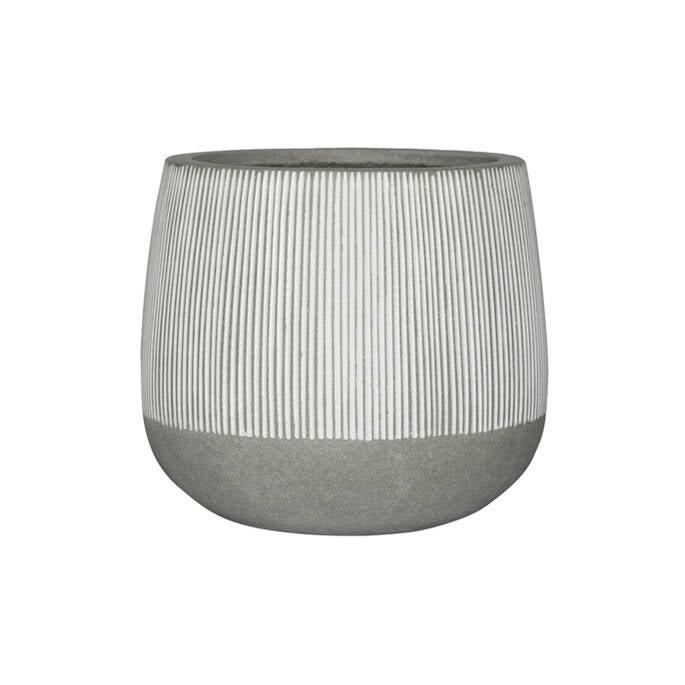 Pottery Pots - Bloempot Pax M, White Stripe Ø40 cm