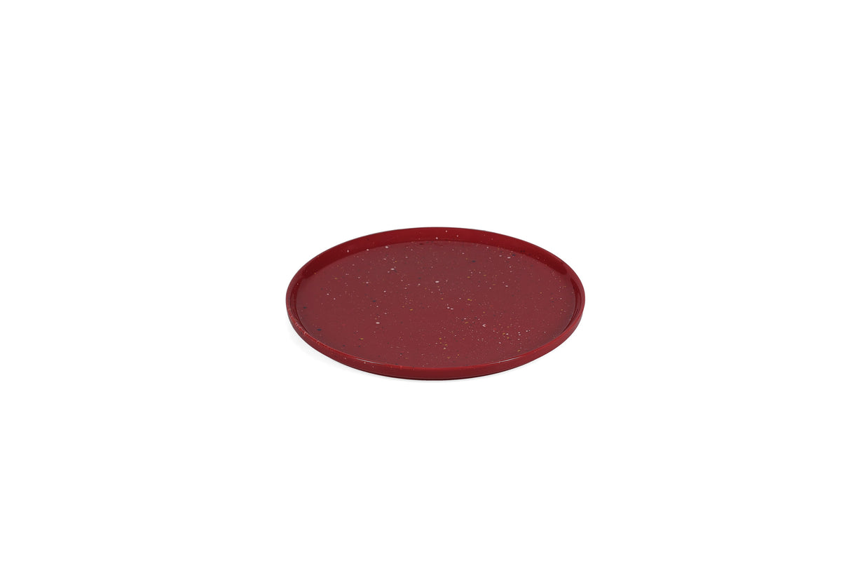 ona - Plat bord 25cm burgundy Fika (set van 4)