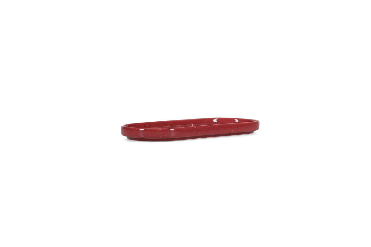 ona - Serveerschaal 20x9cm burgundy Fika (set van 4)