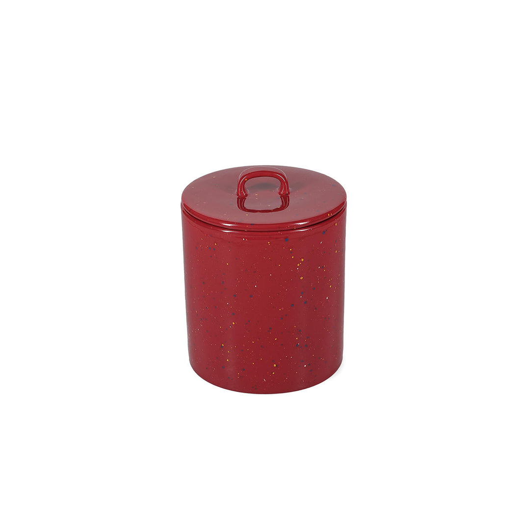 ONA - Voorraadpot 14xH18cm met deksel burgundy Fika