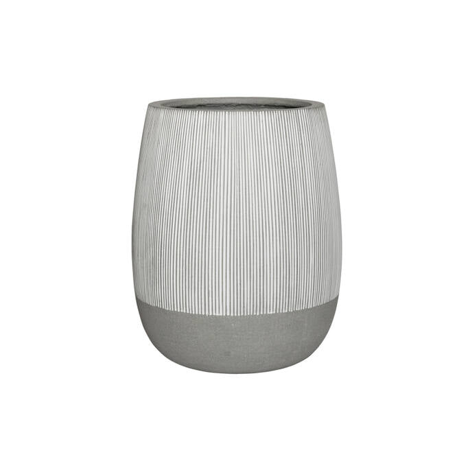 Pottery Pots - Bloempot Perry L, White Stripe Ø54 cm