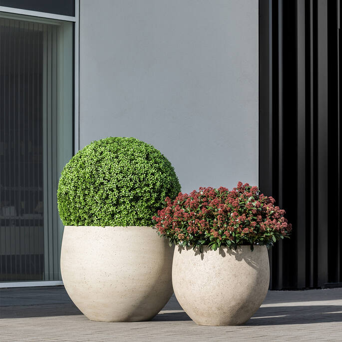Pottery Pots - Bloempot Jumbo Orb M, Beige Washed Ø110,5 cm