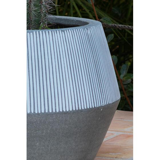 Pottery Pots - Bloempot Harley Low S, White Stripe Ø36 cm