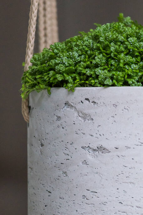 Pottery Pots - Bloempot Charlie S (hanging) Grey Washed, Grey Washed Ø15 cm