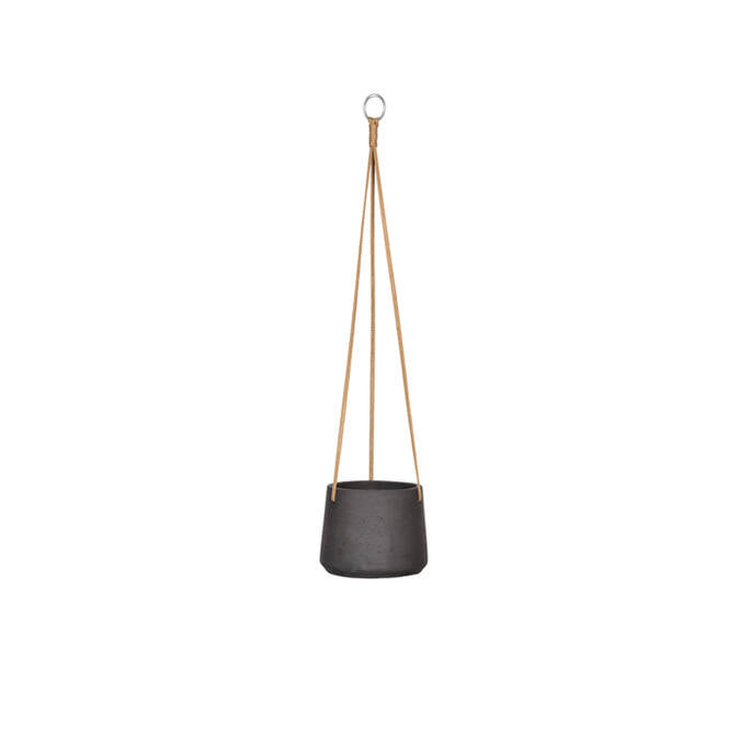 Pottery Pots - Bloempot Patt M (hanging) Black Washed, Black Washed Ø16,5 cm