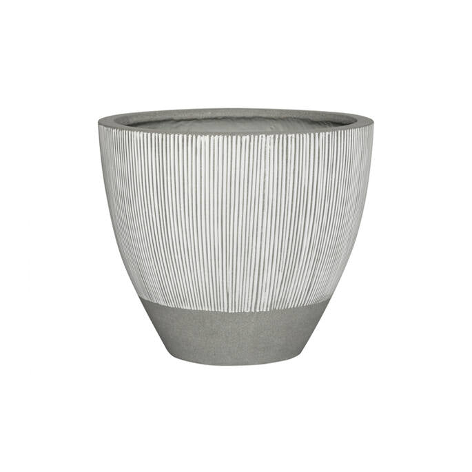 Pottery Pots - Bloempot Jesslyn XXS, White Stripe Ø33 cm