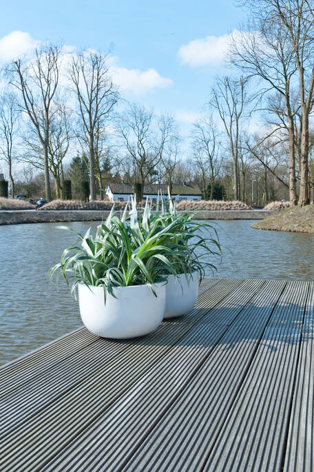 Pottery Pots - Bloempot Sunny M, Glanzend Wit Ø33 cm
