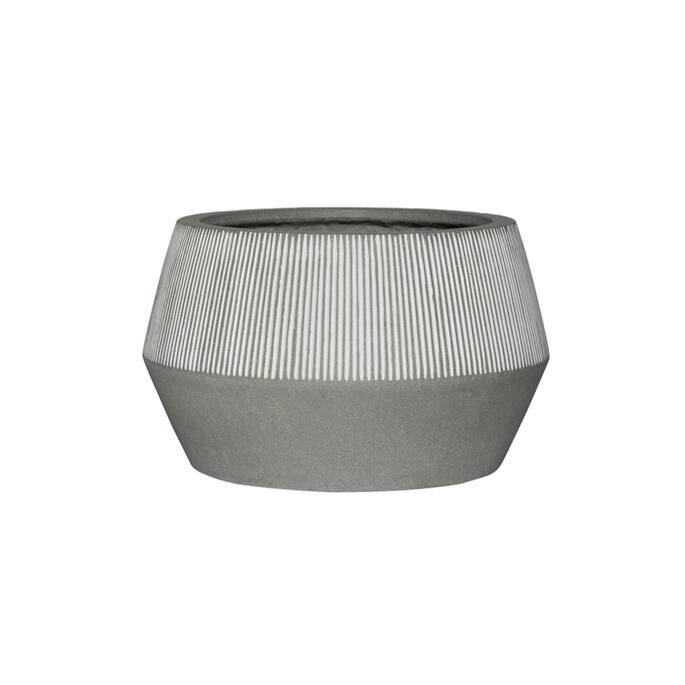 Pottery Pots - Bloempot Harley Low L, White Stripe Ø53 cm