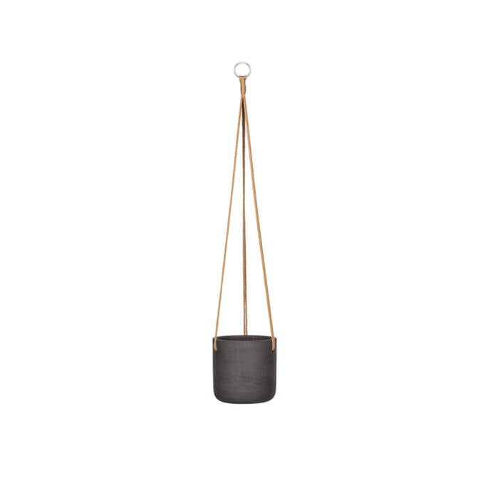 Pottery Pots - Bloempot Charlie S (hanging) Black Washed, Black Washed Ø15 cm