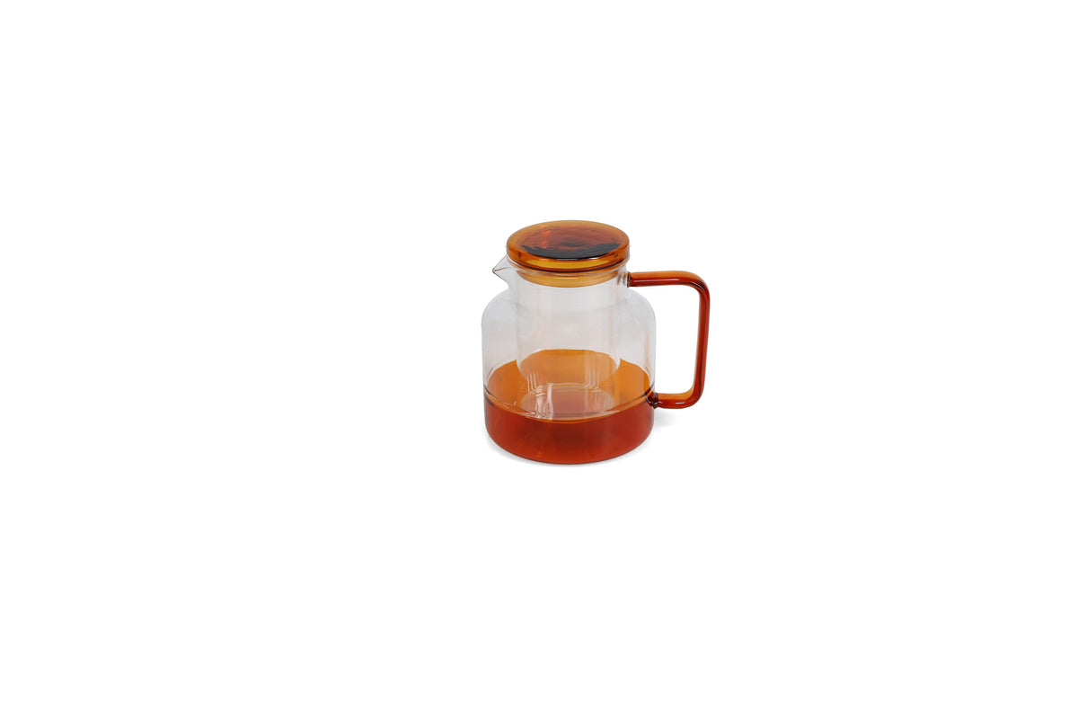 ona - Theepot 95cl met glazen filter amber Liv