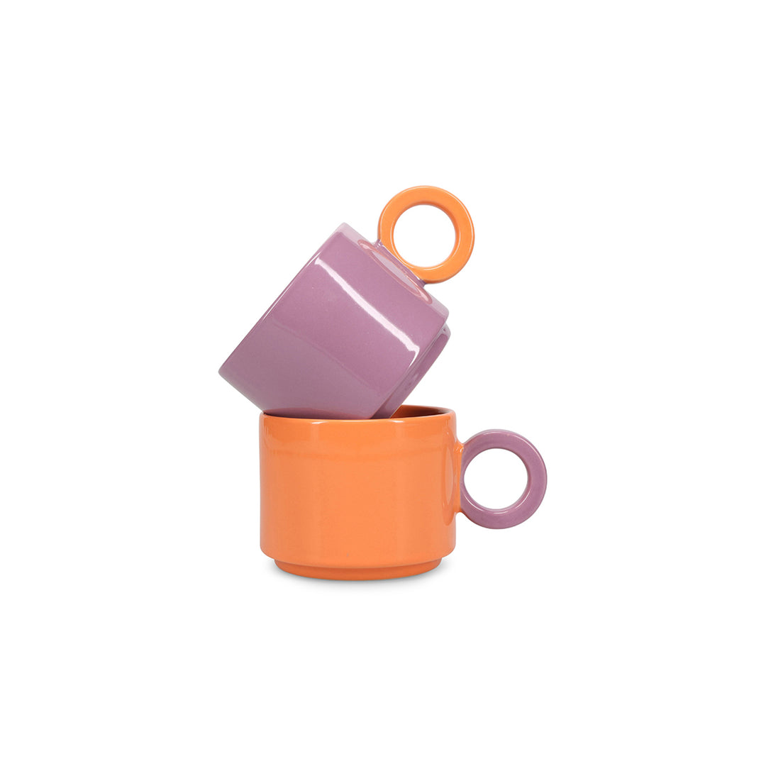 Ona - Beker 28cl paars/oranje Lou