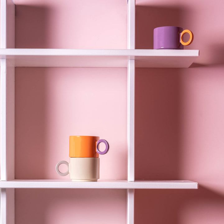 Ona - Beker 28cl paars/oranje Lou