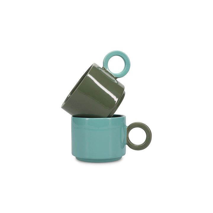 Ona - Beker 28cl groen/blauw Lou