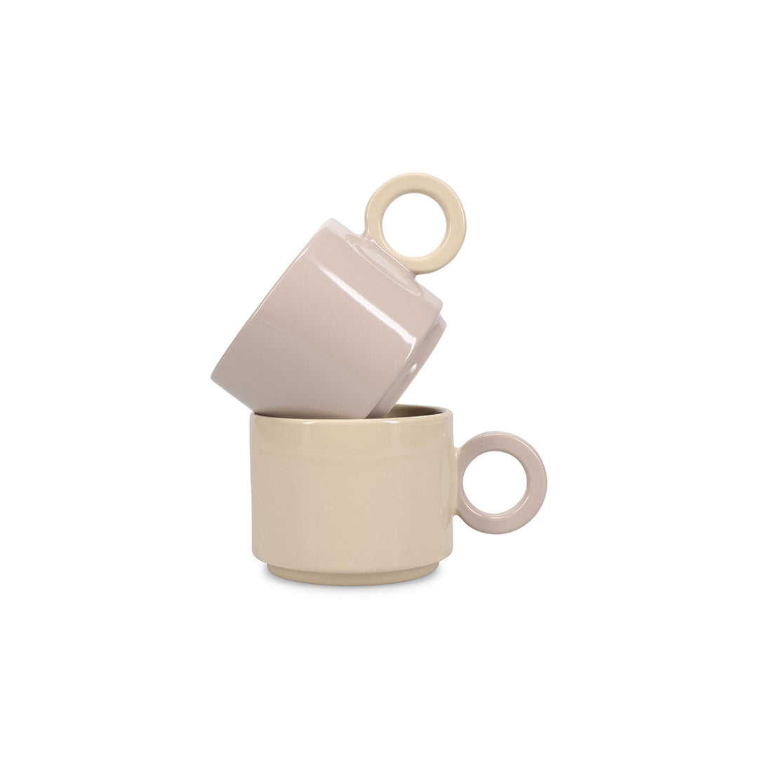 Ona - Beker 28cl grijs/beige Lou