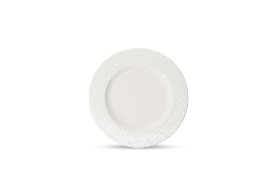 Bonbistro - Plat bord 24,5/17cm rim wit Astro (set van 6)