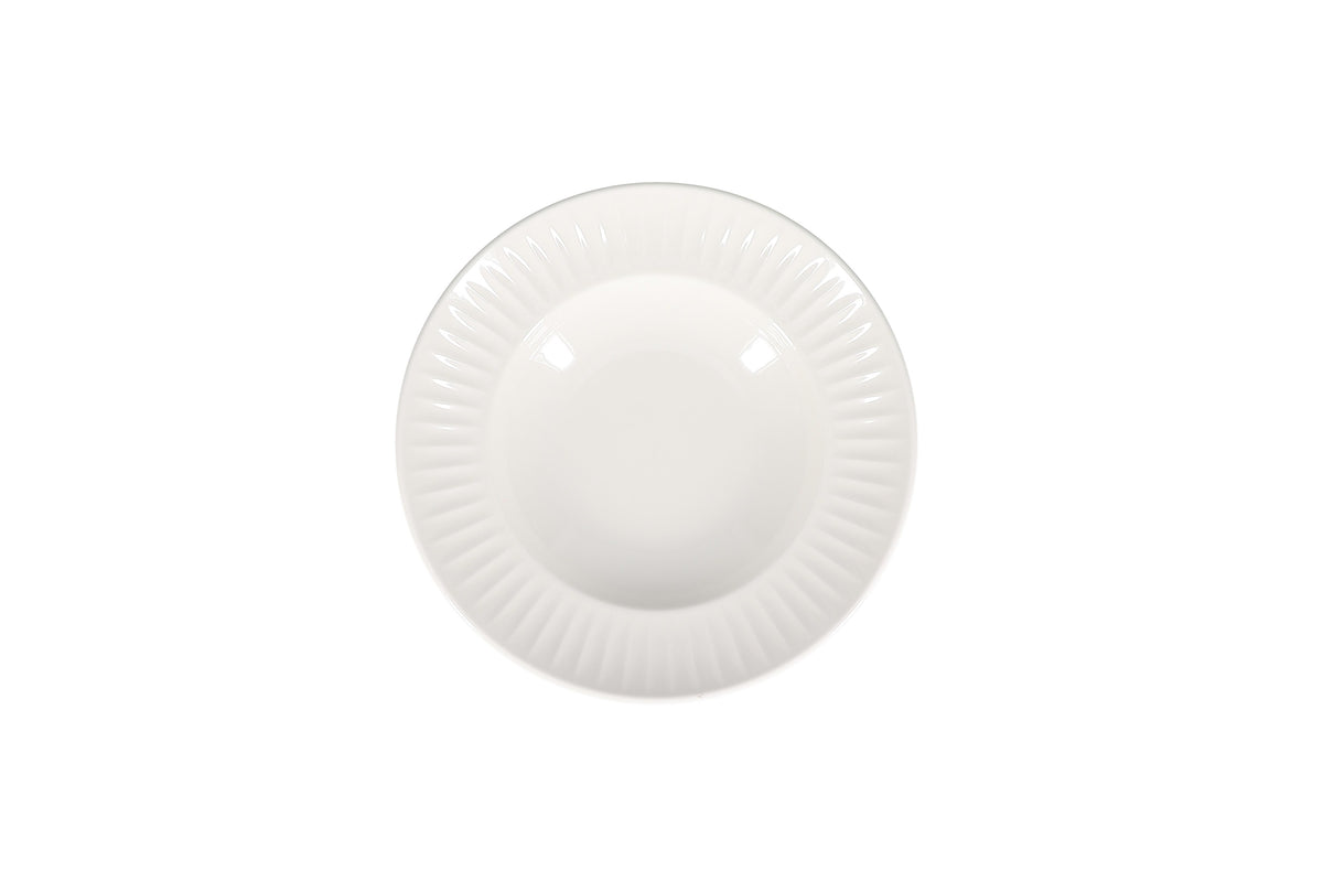 Bonbistro - Diep bord 28/18xH5cm wit Solar (set van 6)