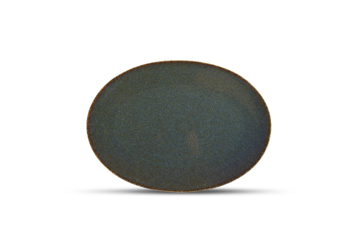 Bonbistro - Plat bord 30x21cm groen Cirro - Set van 4