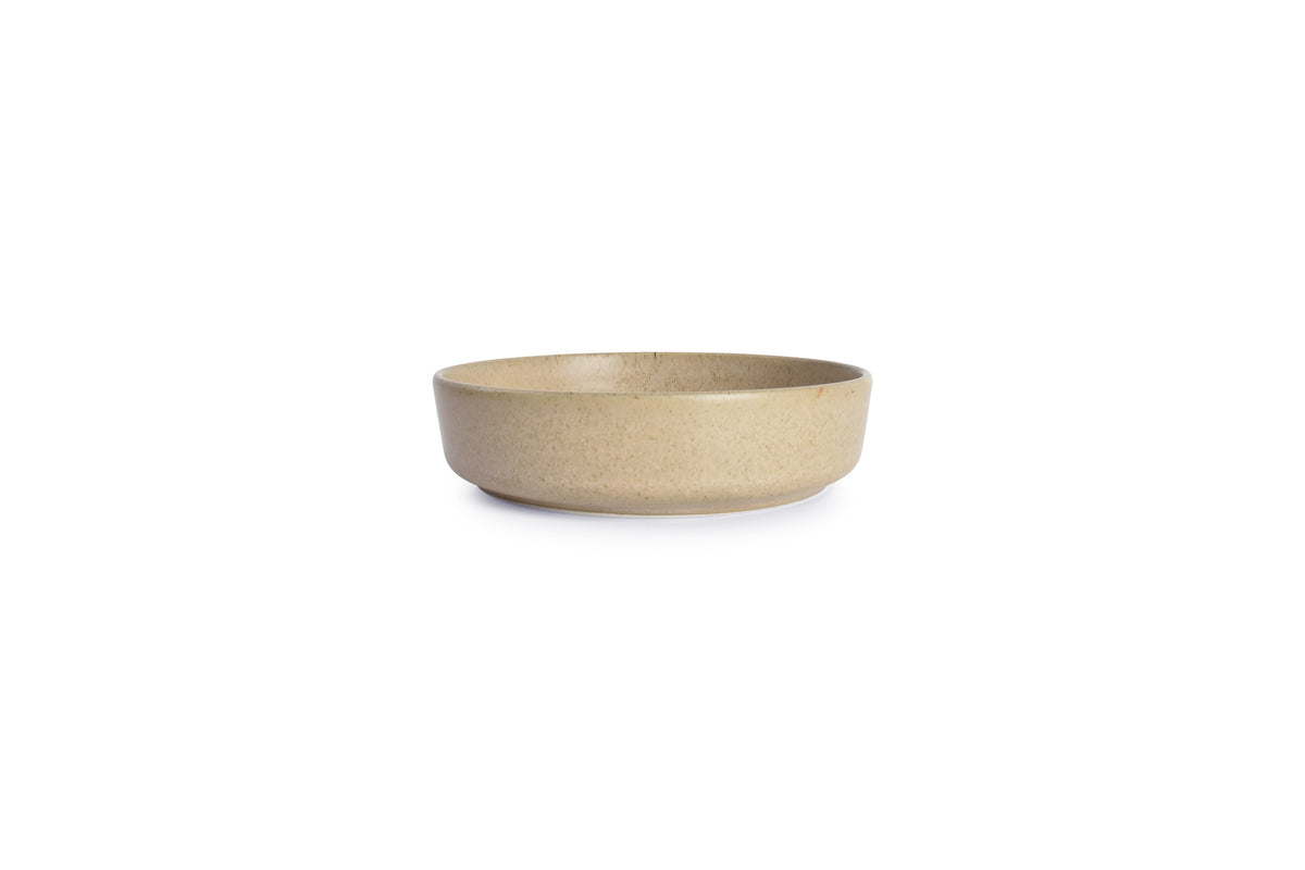 Bonbistro - Diep bord 16xH4cm beige Pila - Set van 2