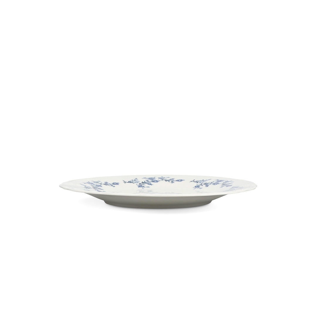 Bonbistro - Plat bord 32cm Blauw flower Retro