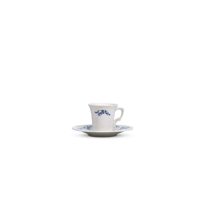 Bonbistro - Mokkakop 11cl Blauw flower Retro