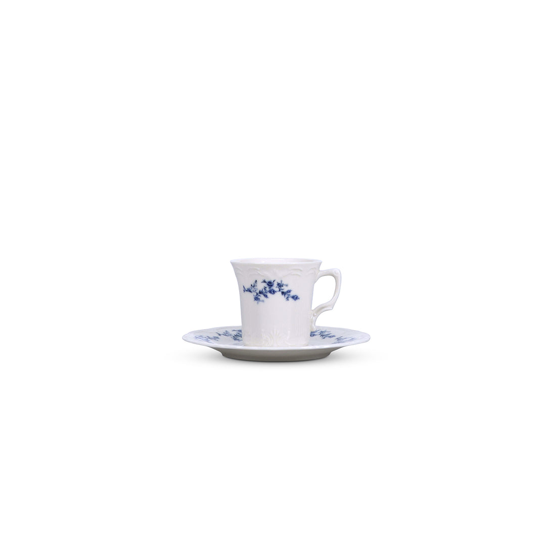 Bonbistro - Schotel 16,5cm Blauw flower Retro