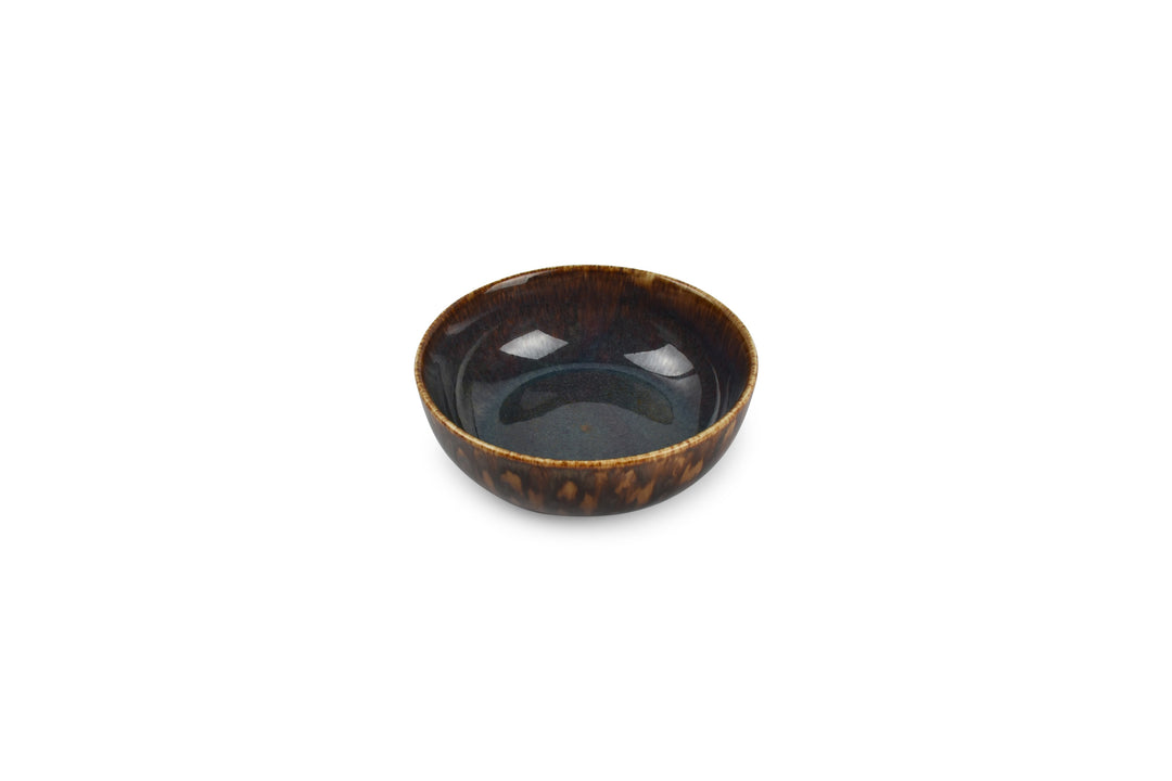 Bonbistro - Kom 16xH6cm bruin/blauw Resto - Set van 2