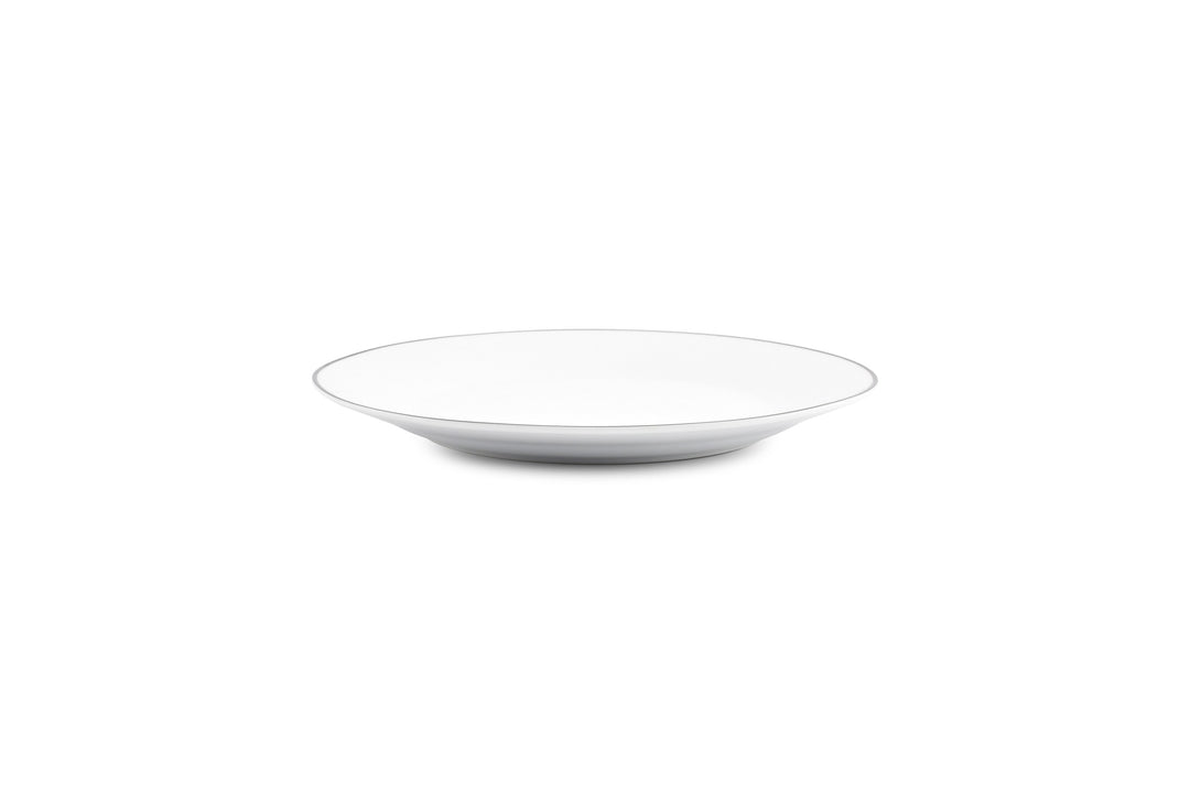 Bonbistro - Plat bord 24cm black rim Basic White - Set van 6