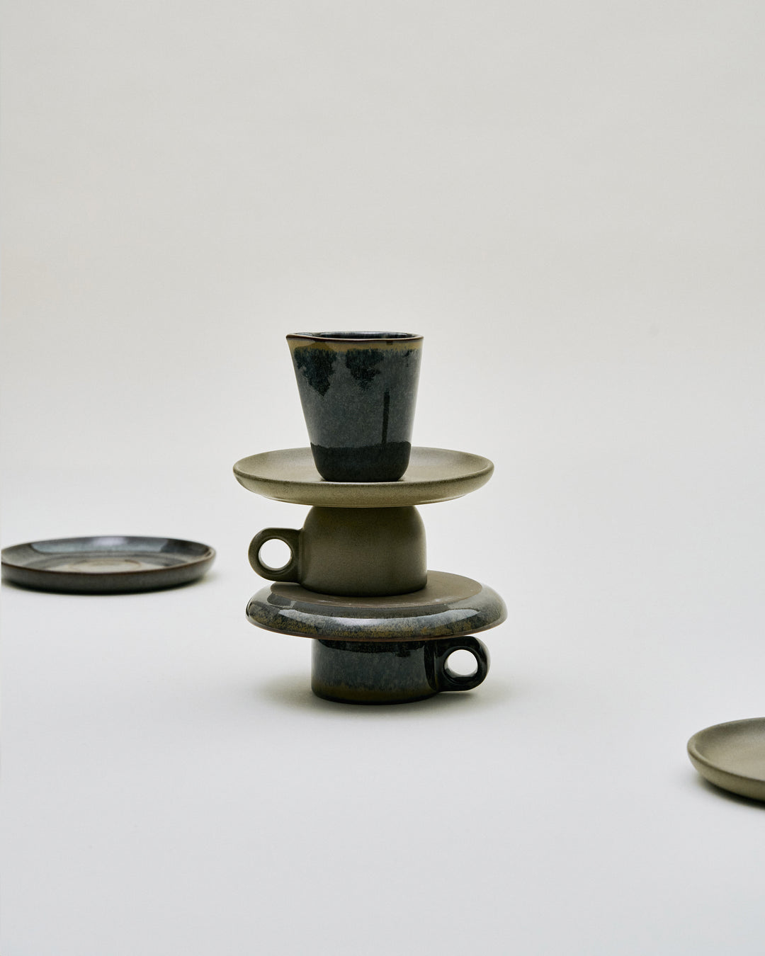 Serax - Sergio Herman - Olijfbordje M Camo Green Surface - Set van 4