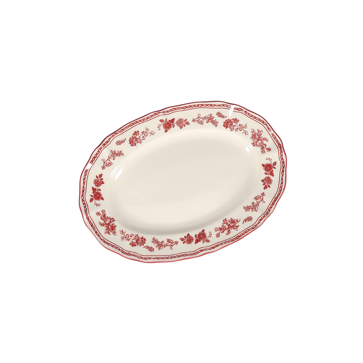 Salt & Pepper - Serveerschaal 25,5x18cm ovaal burgundy Cyril
