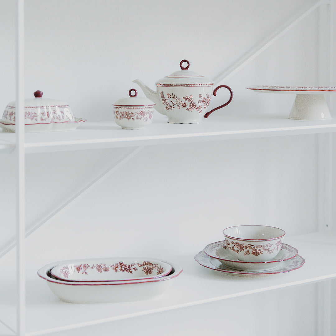 Salt &amp; Pepper - Serveerschaal 26,5x17,5xH4,5cm ovaal burgundy Cyril