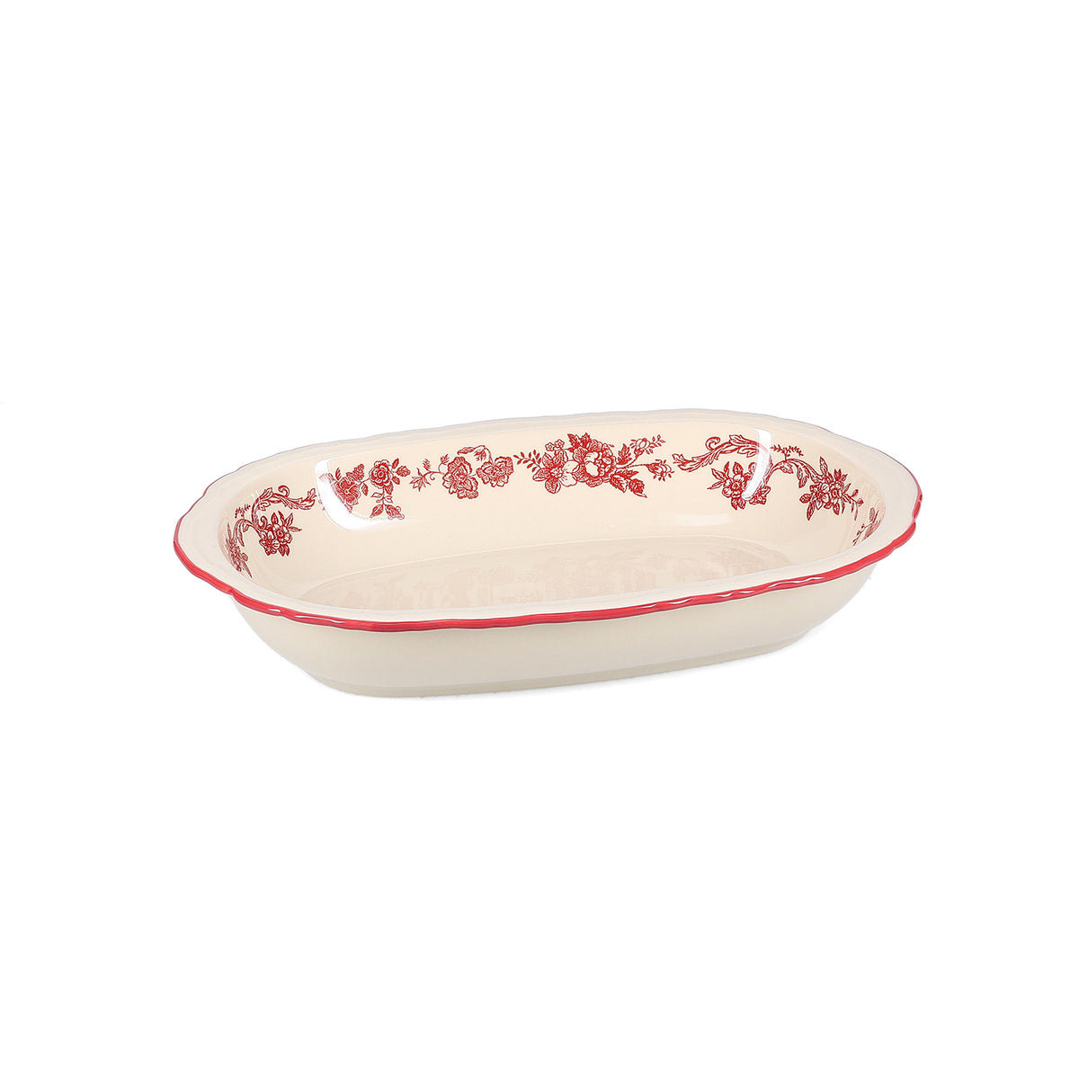 Salt & Pepper - Serveerschaal 31,5x21xH5,5cm ovaal burgundy Cyril