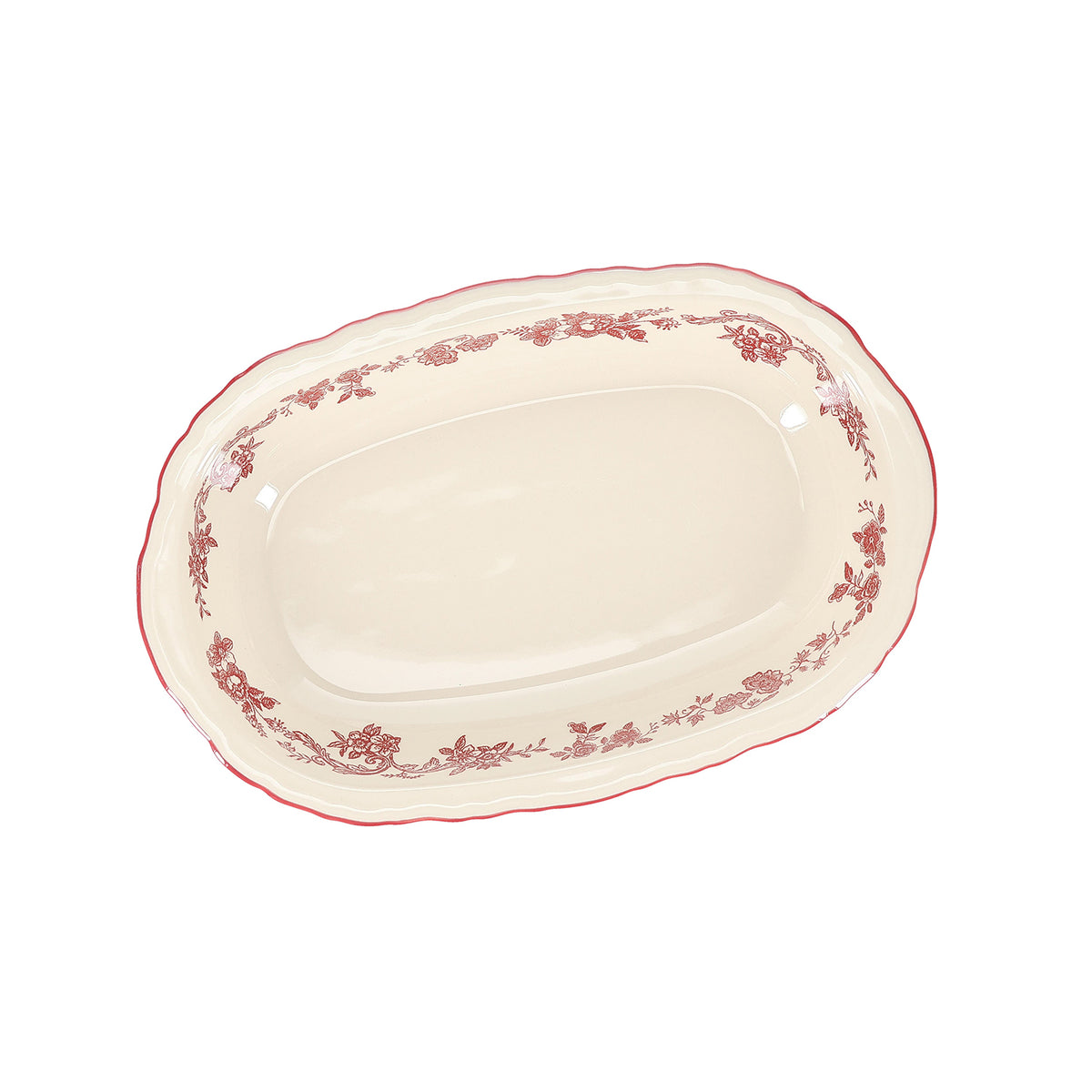 Salt & Pepper - Serveerschaal 31,5x21xH5,5cm ovaal burgundy Cyril