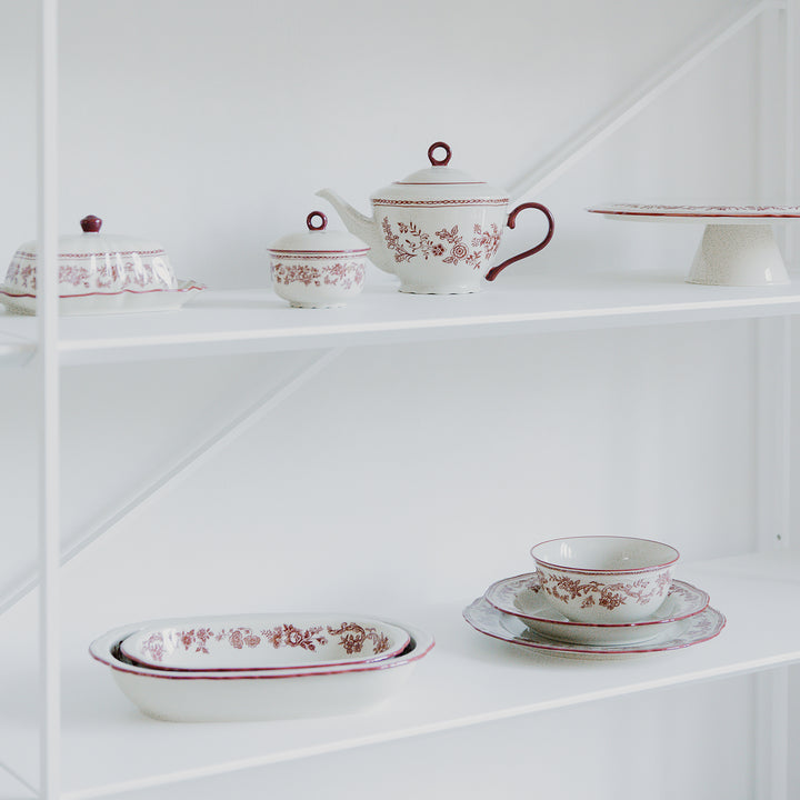Salt &amp; Pepper - Serveerschaal 31,5x21xH5,5cm ovaal burgundy Cyril