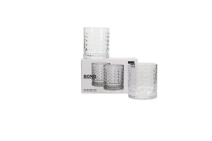 Salt &amp; Pepper - Glas 36cl vintage Bond - set/2