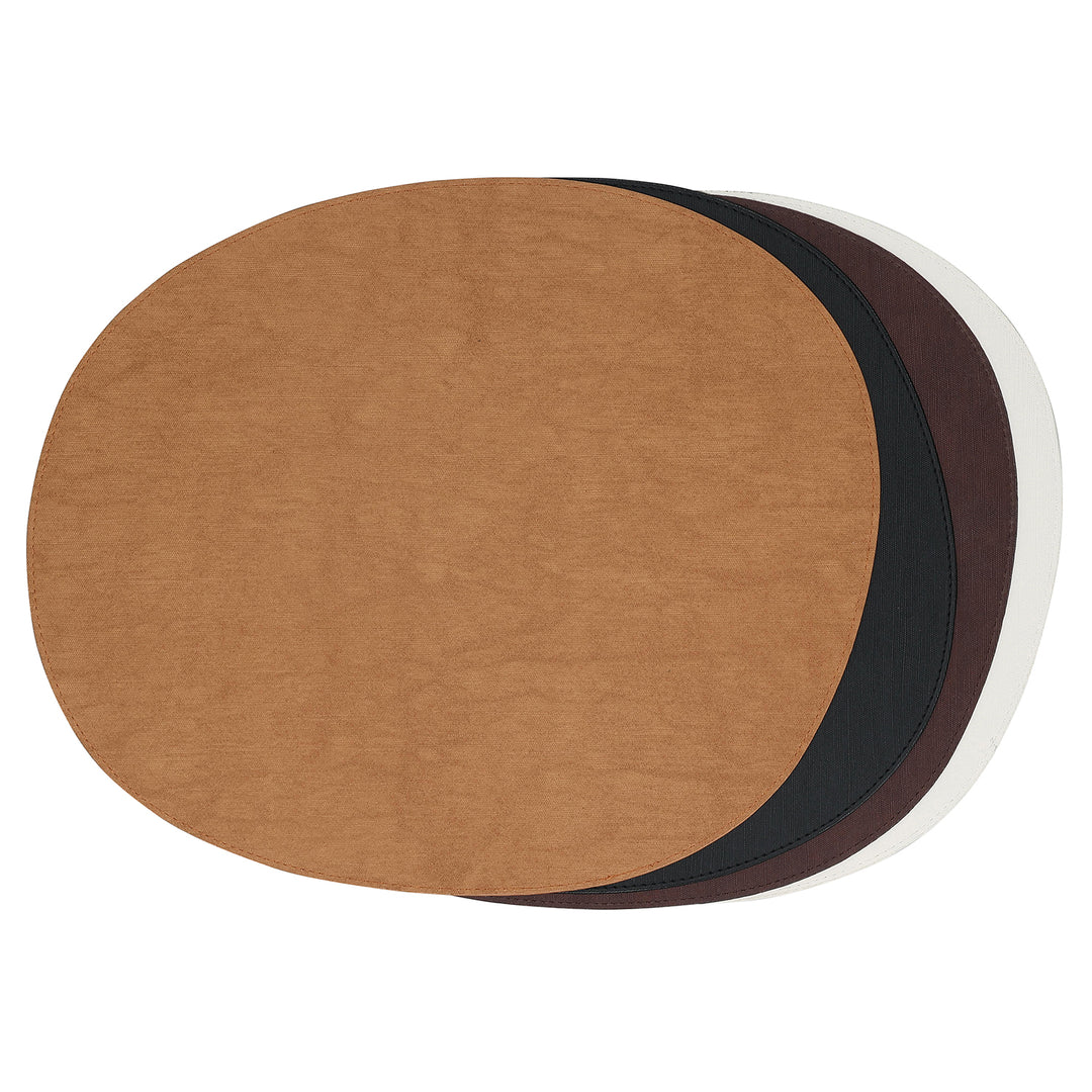 Salt &amp; Pepper - Placemat 43,5x36,5cm organisch donkerbruin Dinner - Set van 4