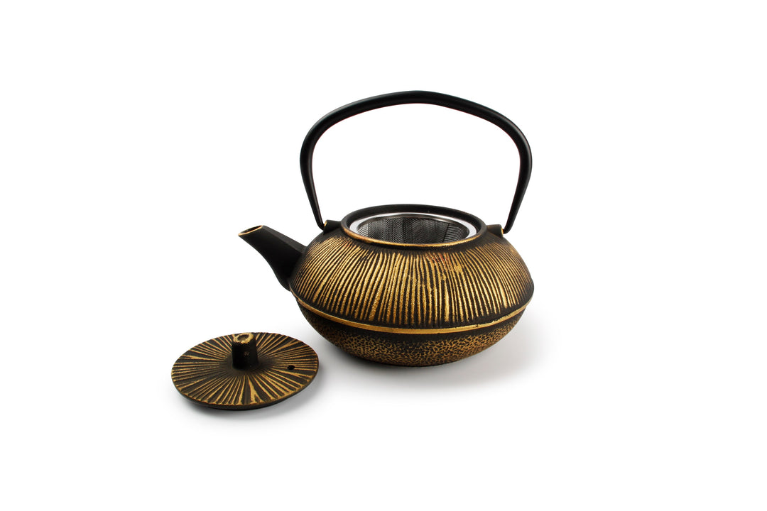 Salt &amp; Pepper - Theepot 80cl strepen goud/zwart My Tea