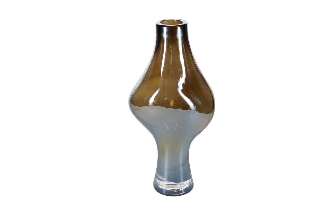 Salt &amp; Pepper - Vaas 19xH38,5cm organic metallic grey Vesper