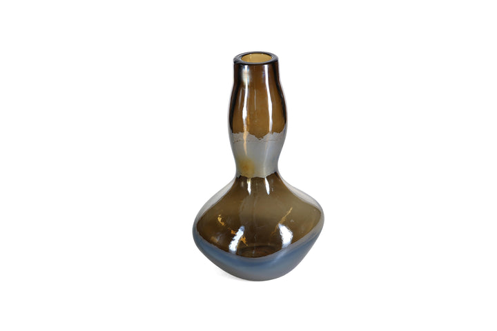 Salt &amp; Pepper - Vaas 19,5xH32,5cm organic metallic grey Vesper