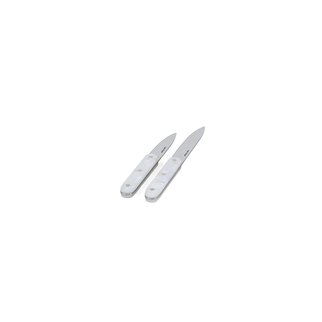 Salt &amp; Pepper - Messenset 2-delig parelmoerlook wit Chop