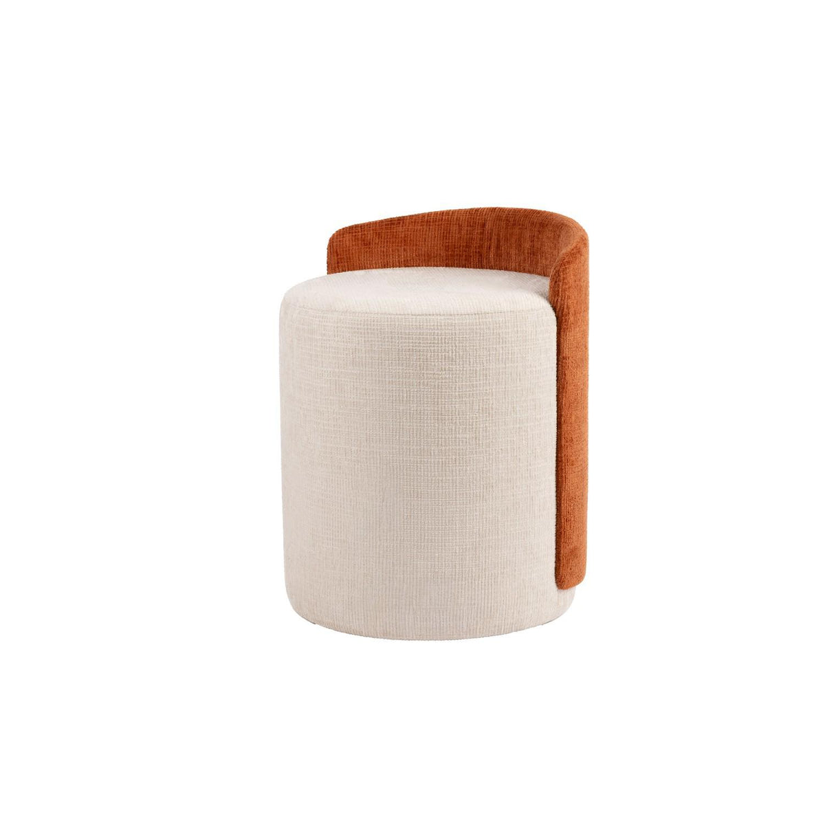 Salt & Pepper - Poef 40x38xH55cm burnt orange/soft grey Brume