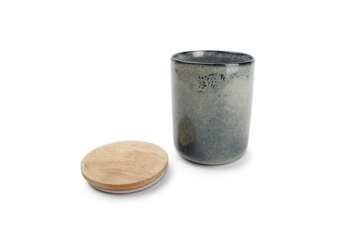 Salt &amp; Pepper - Voorraadpot 12xH15cm groen/blauw Meridian