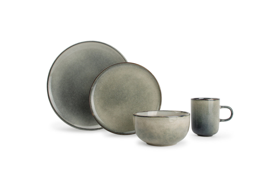 Salt &amp; Pepper - Serviesset 16-delig groen/blauw Meridian