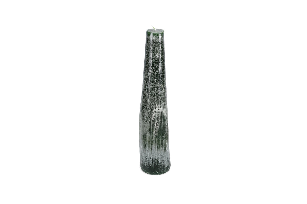 Salt & Pepper - Kaars 9xH40cm donkergroen Twig