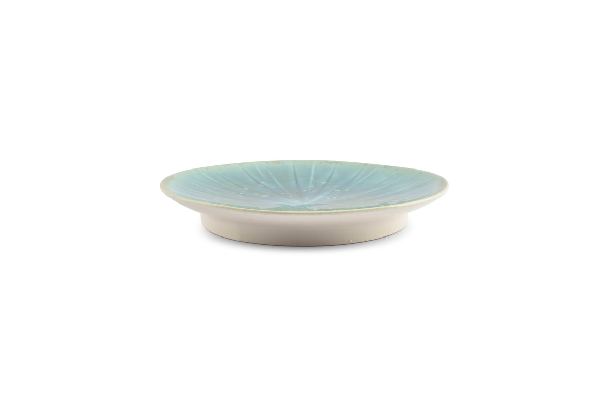 Salt & Pepper - Plat bord 23,5xH3,5cm turquoise Eclipse - Set van 4