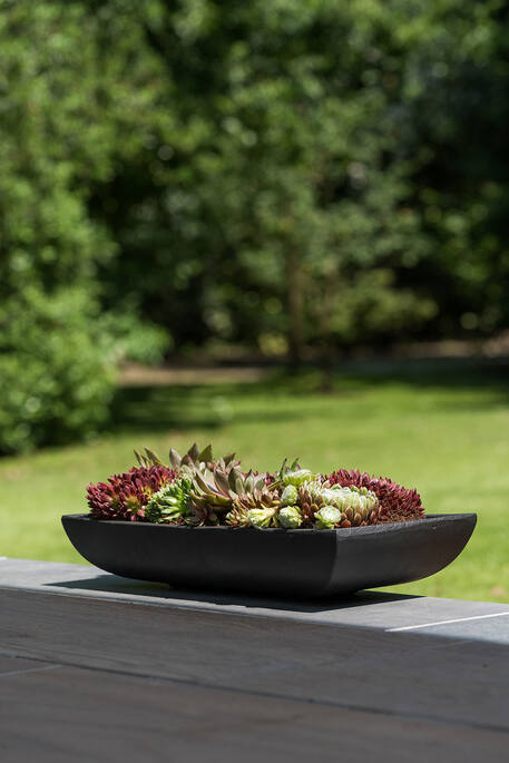 Pottery Pots - Bloempot Pandora S, Zwart 50x19 cm