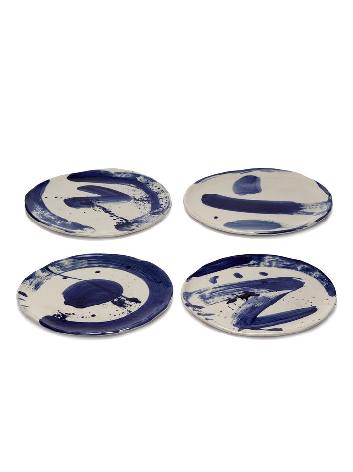 Serax - Marie Michielssen - Ontbijtbord Beige/Blauw Sophia - Set van 4