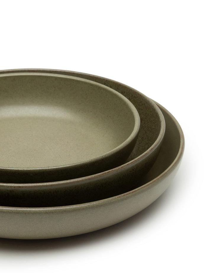 Serax - Sergio Herman - Diep Bord L Camo Green Surface - Set van 4