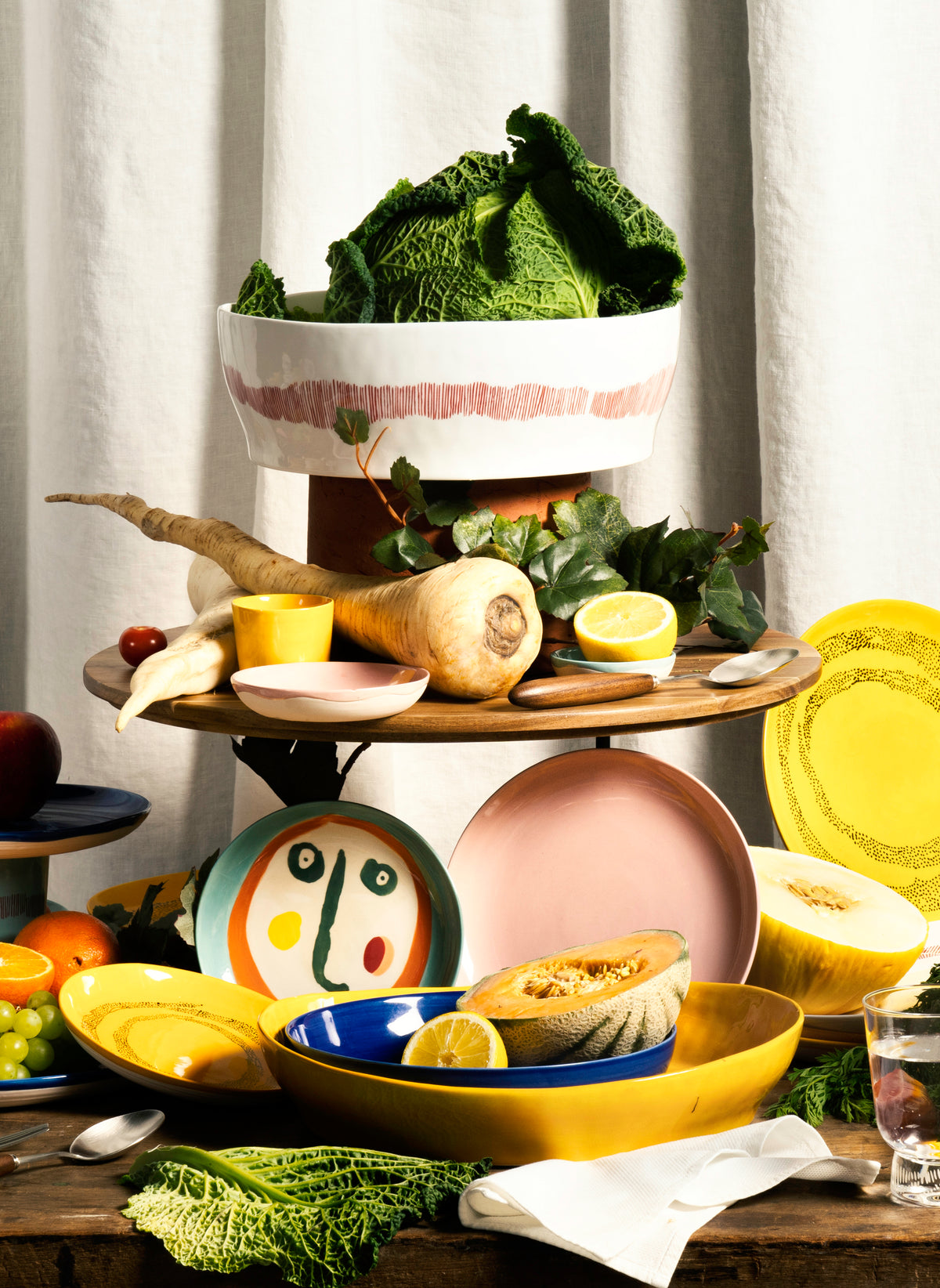 Serax - Ottolenghi - Bord S Roze Feast - Set van 2